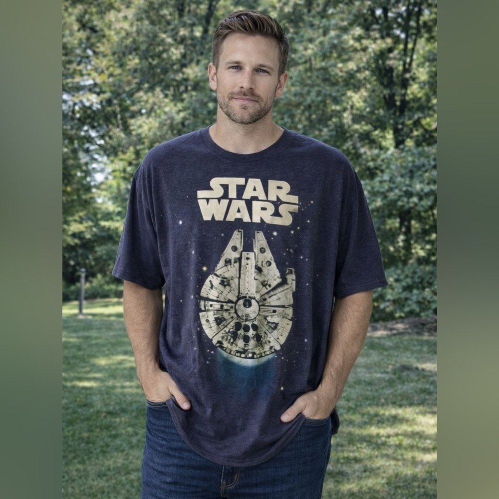 ☀️Star Wars Millennium Falcon Men's T-Shirt - Dark Gray